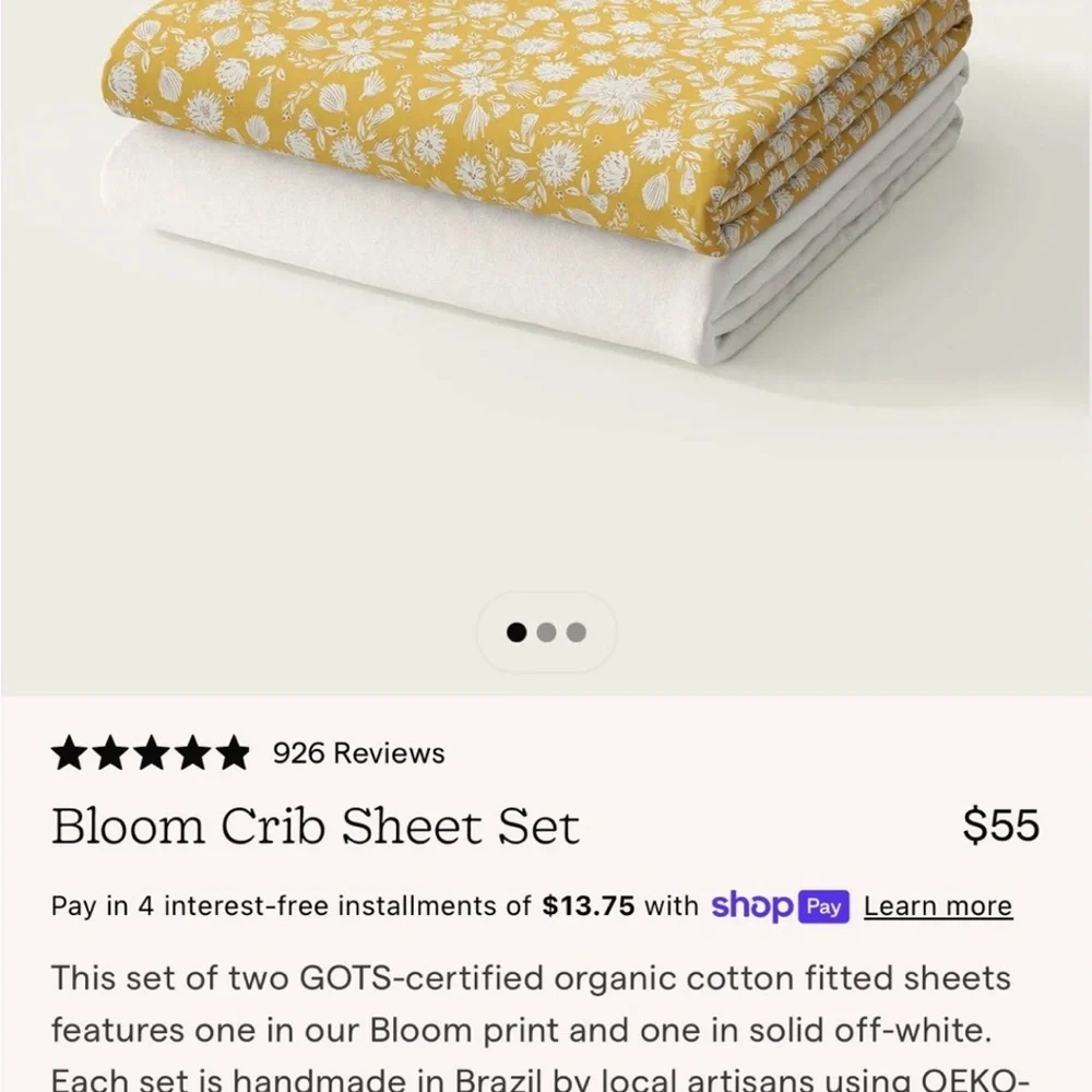 Nestig mini crib mattress and sheet set - Picture 3 of 3